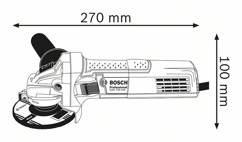 Bosch Smerigliatrice angolare Gws 750 115 mm con 3 dischi omaggio