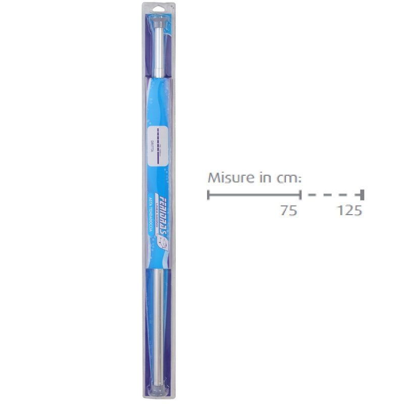 Asta doccia dritta cromo estensibile 75 fino 125 cm d 22 cm Feridras 017006