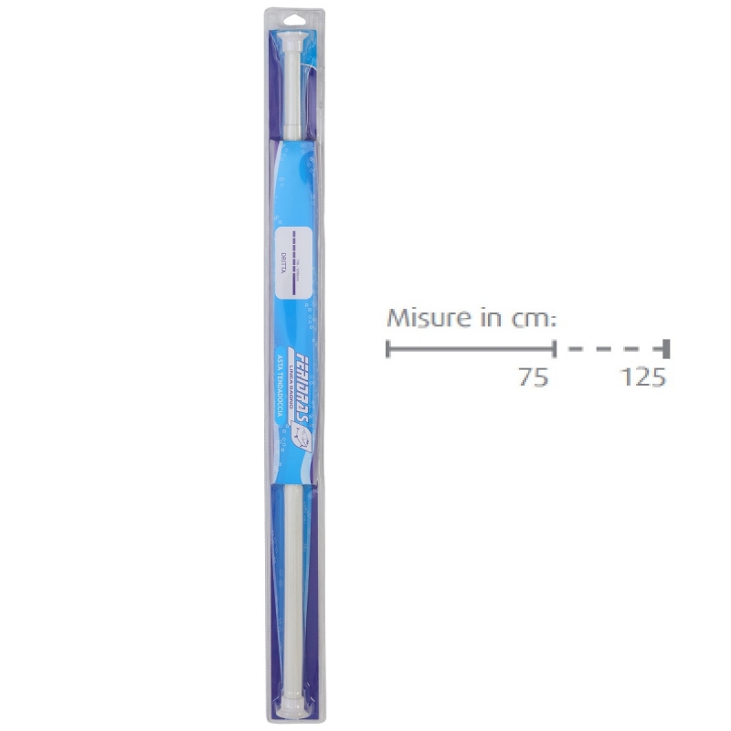 Asta doccia dritta cromo estensibile 75 fino 125 cm d 22 cm Feridras 017045