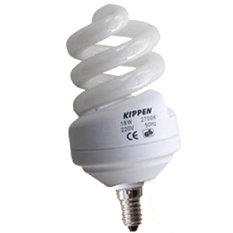 Lampada a risparmio energetico spirale 18 watt lf e14 Kippen