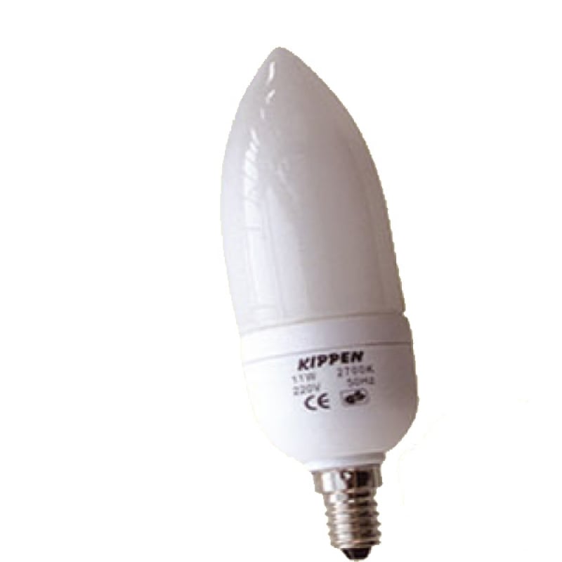 Lampada a risparmio energetico oliva 11 watt e14 Kippen