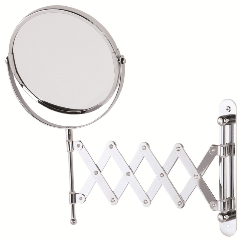Specchio da muro estensibile in acciaio cromato con doppio specchio ing. x3 diam. 15 Feridras 151018-b