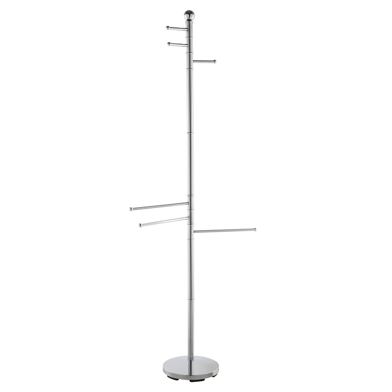 Piantana portaccappatoio in acciaio cromato 6 bracci alto 177 cm Feridras 154002-b