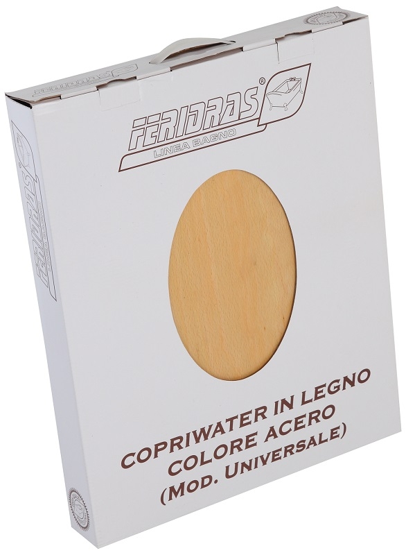 Copriwater in legno colore acero 18 pollici Feridras 183001