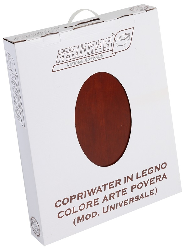 Copriwater in legno arte povera 18 pollici Feridras 183004