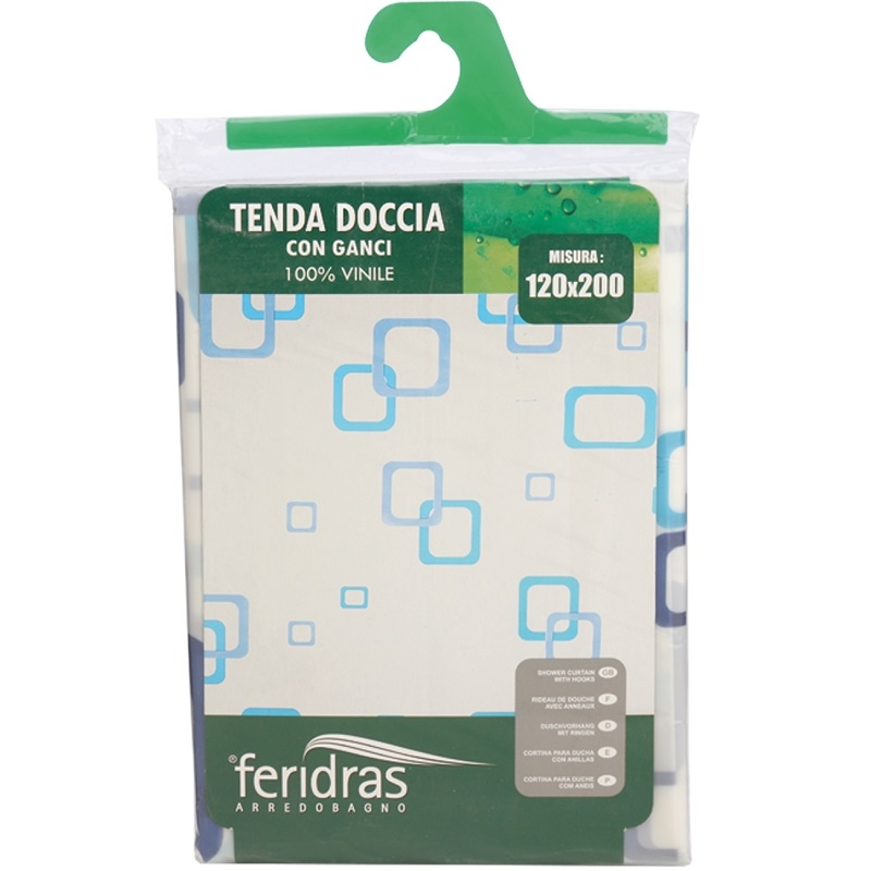 Tenda doccia in vinile 120x200 cm Feridras 187054