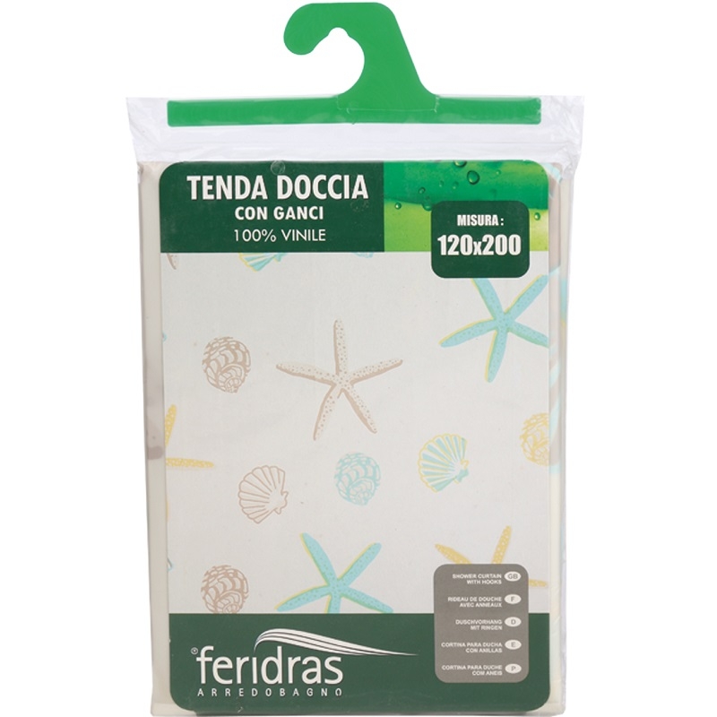 Tenda doccia in vinile 120x200 cm Feridras 187055