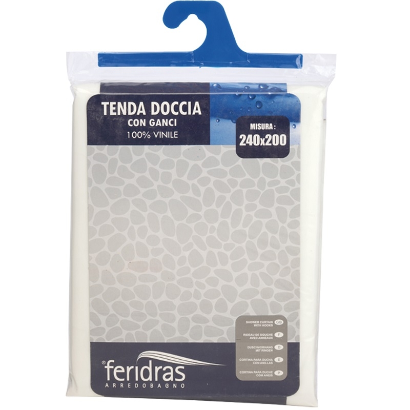 Tenda doccia in vinile 240x200 cm Feridras 187060