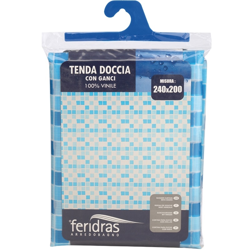 Tenda doccia in vinile 240x200 cm Feridras 187061