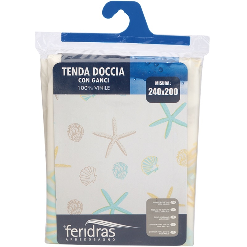 Tenda doccia in vinile 240x200 cm Feridras 187063