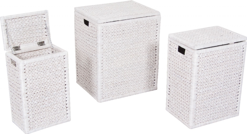 Bauli Set 3 pezzi giacinto marino bianco