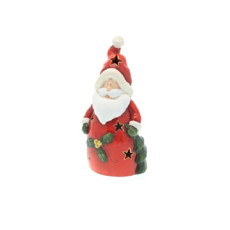 Babbo natale con led 15.5x12x28.5 cm rosso
