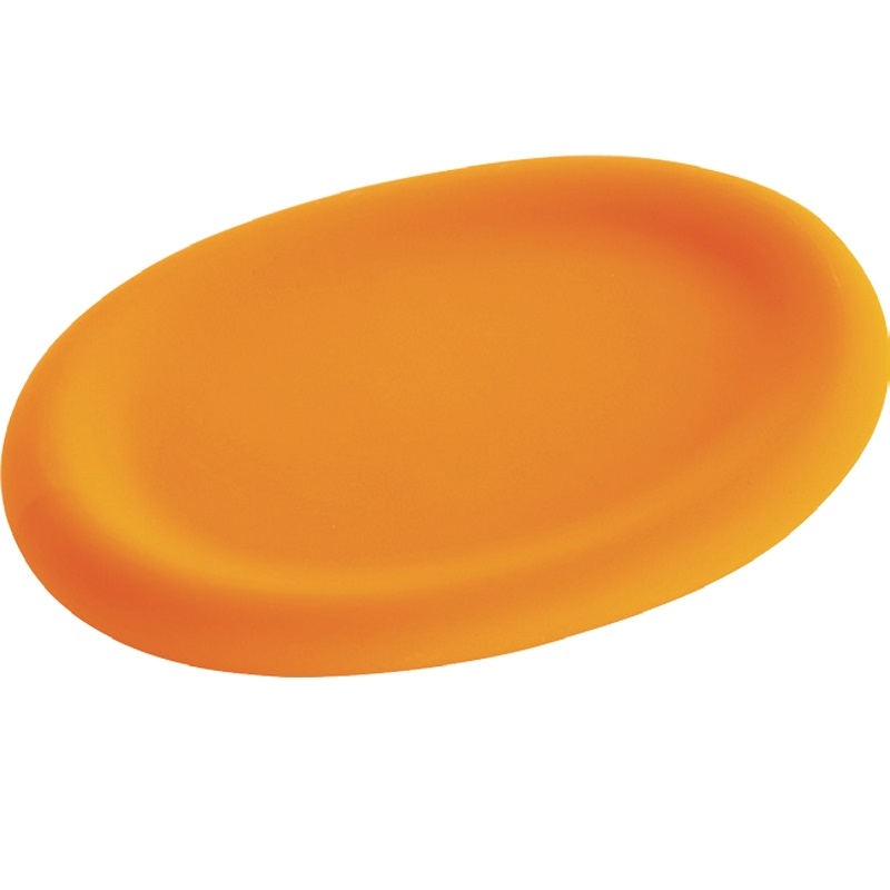 Portasapone in ceramica con finitura in gomma arancio linea rubber Feridras 276010-b