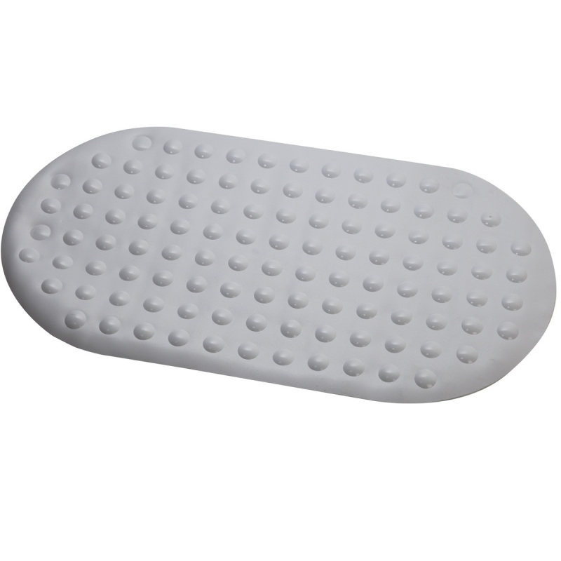 Tappeto antiscivolo ovale 68x36 cm bianco pvc Feridras 280017