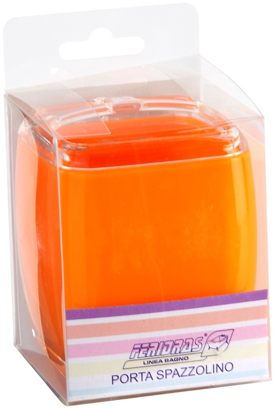 Portaspazzolino in acrilico arancio linea ios Feridras 293020-b