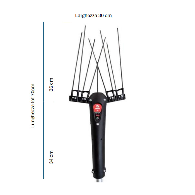 Abbacchiatore Scuotiolive Julia a Batteria 12V con asta Telescopica Ausonia