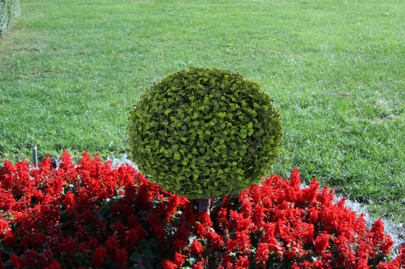 Siepe sferica artificiale verde diam 40 cm