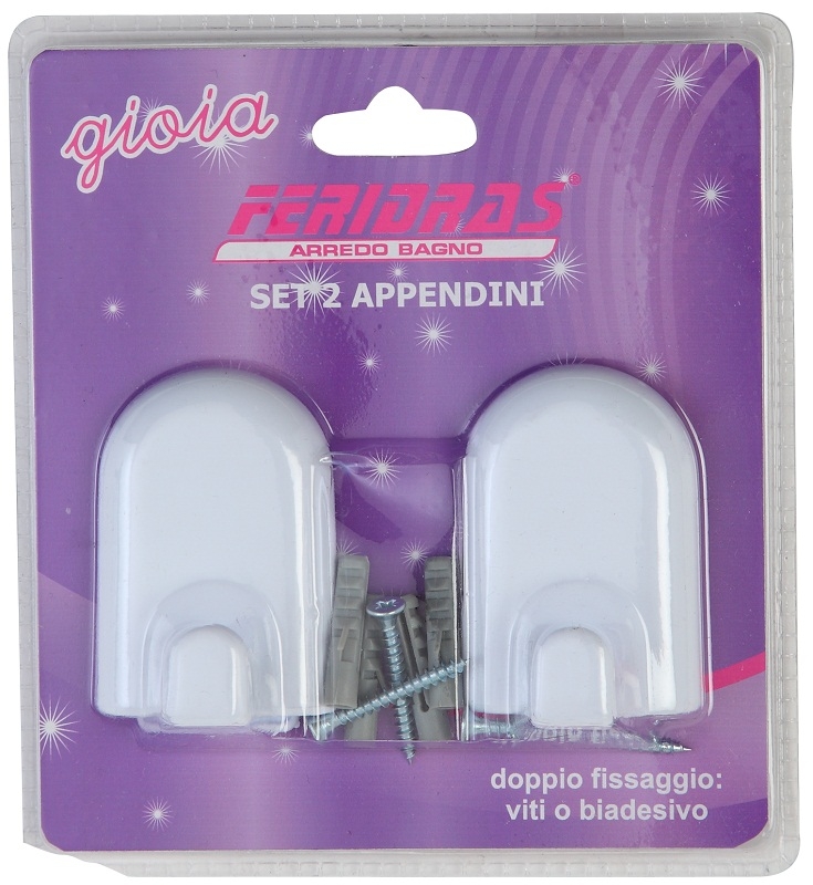 Feridras Easy Appendini Cromati – Ganci Appendini 5x5x5 Cm – Confezione Multipla