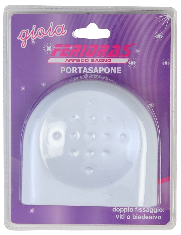 Portasapone in abs bianco linea gioia Feridras 417007