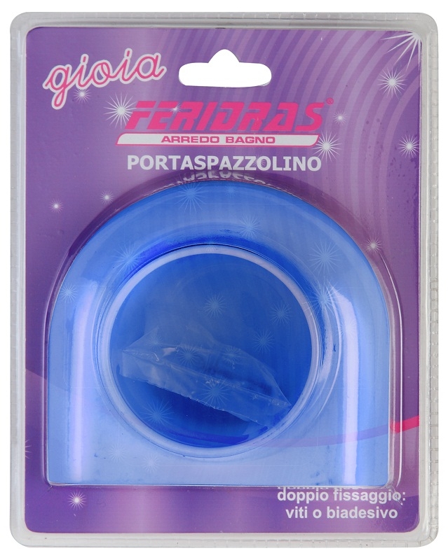 Portaspazzolino in abs blu linea gioia Feridras 417014