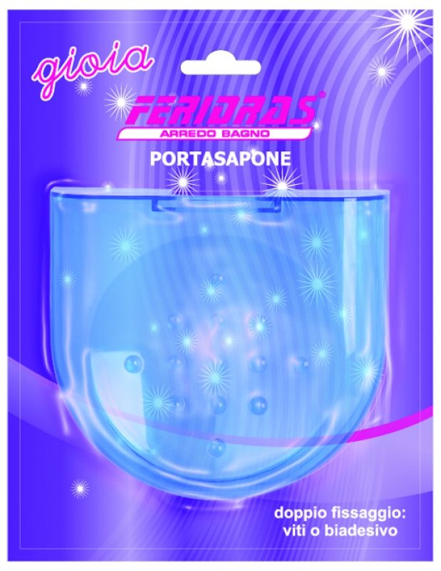 Portasapone in abs blu linea gioia Feridras 417015