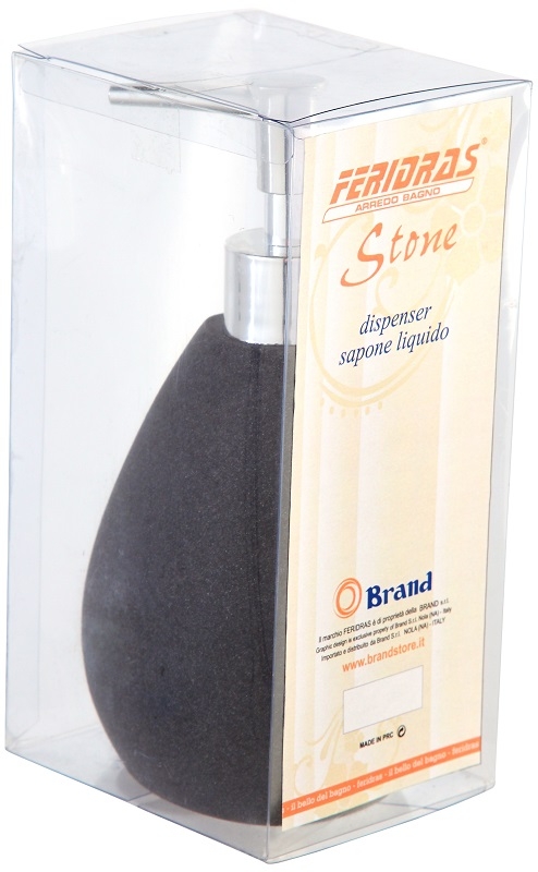 Dispenser in poliresina effetto marmo grigio linea stone Feridras 442005