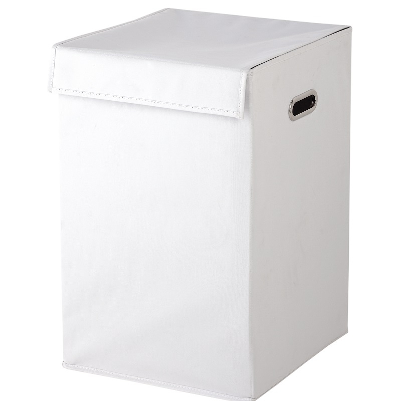 Portabiancheria in poliestere con maniglie in acciaio da 66 lt bianco Feridras 549006