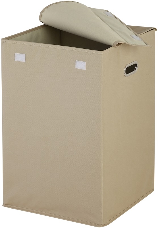 Portabiancheria in poliestere con maniglie in acciaio da 66 lt beige Feridras 549007