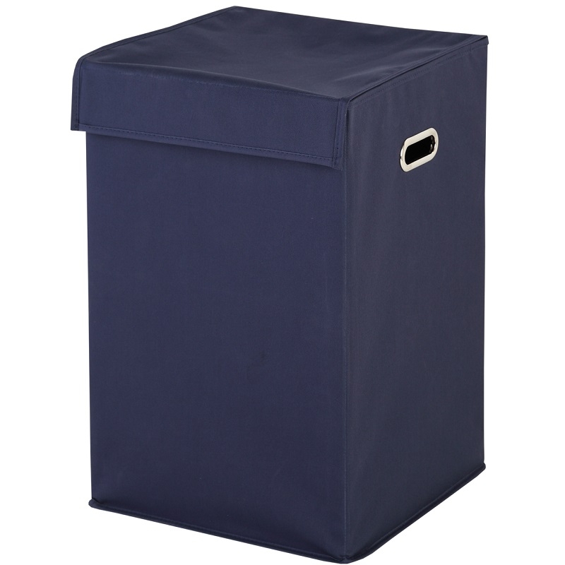 Portabiancheria in poliestere con maniglie in acciaio da 66 lt blu scuro Feridras 549009