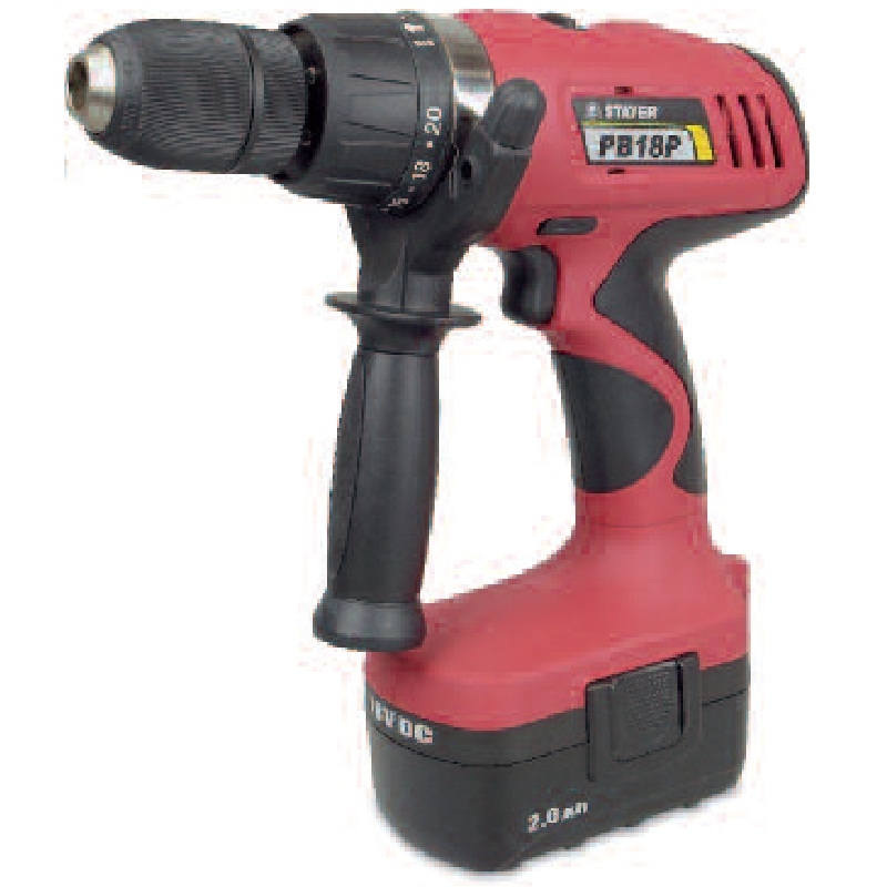 Trapano a percussione a batteria 18V 2Ah Ni-Cd PB18PK Stayer