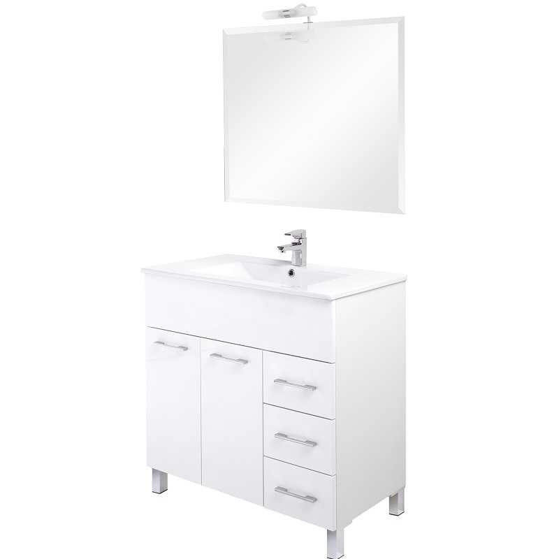 Mobile composizione bagno bianco 81x84x46 cm Feridras 606002