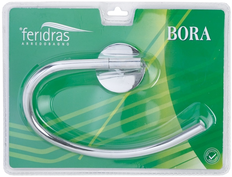 Anello portasalviette cromo con piastrine in acciaio antiruggine linea bora Feridras 607015