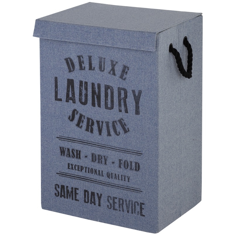 Portabiancheria in tessuto da 72 lt blu Feridras 619001