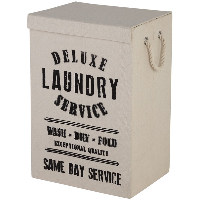 Portabiancheria in tessuto da 72 lt beige Feridras 619002