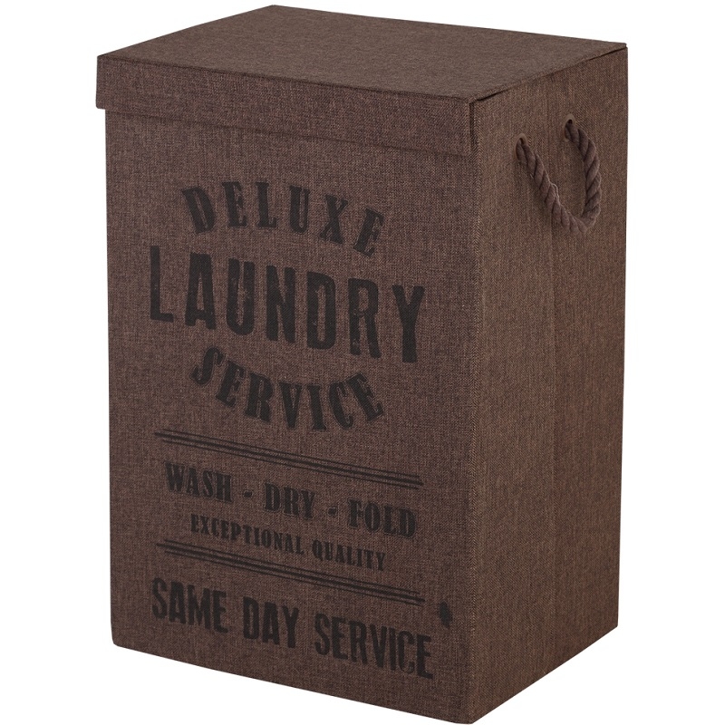 Portabiancheria in tessuto da 72 lt marrone Feridras 619003