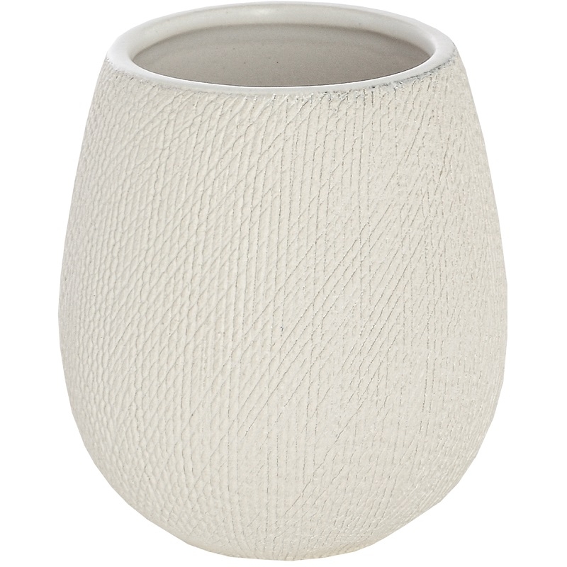 Set 2 Portaspazzolini In Ceramica Bianca Per Bagno | Bicchieri Opachi Per Spazzolino E Dentifricio | Regalo