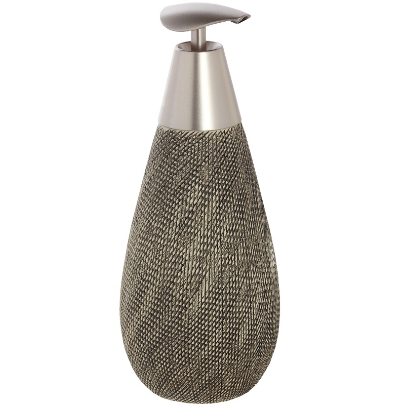 Dispenser in ceramica e acciaio marrone linea safari Feridras 628005