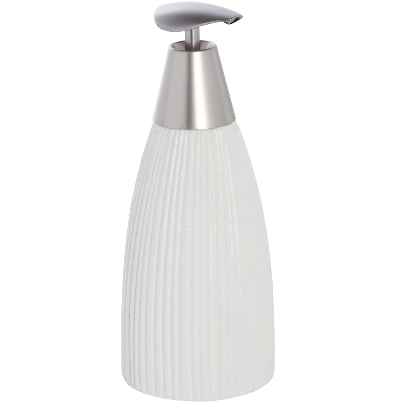 Dispenser in ceramica e acciaio bianco linea kenya Feridras 628009