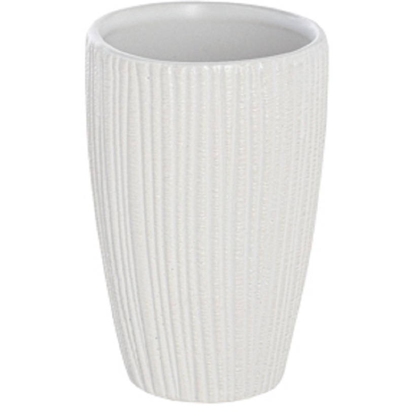 Hswmsp Set 3 Portaspazzolini In Ceramica Bianca - Mini Reggette Per Bagno E Scrivania