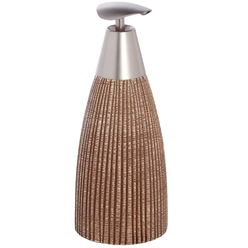 Dispenser in ceramica e acciaio marrone linea kenya Feridras 628013