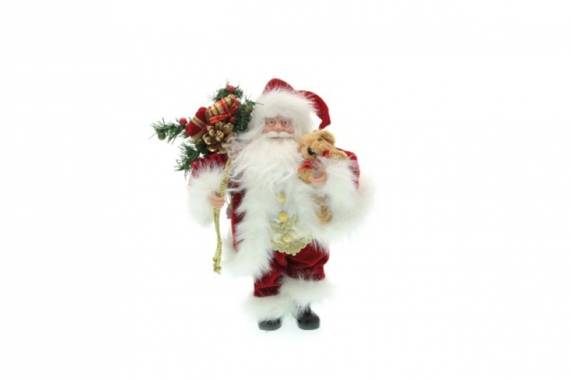 Babbo natale in miniatura  30 cm rosso