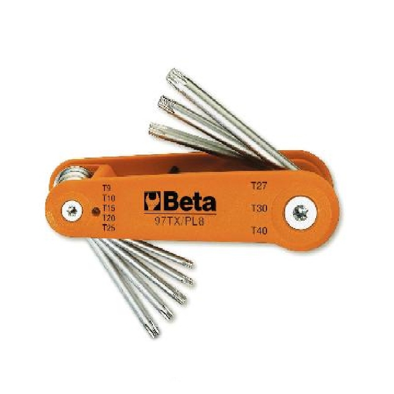 Chiavini torx maschio piegate Beta serie da 8