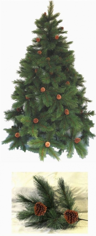 Albero di natale classico optima con pigne cm 180 cm 352 rami Mondo Verde