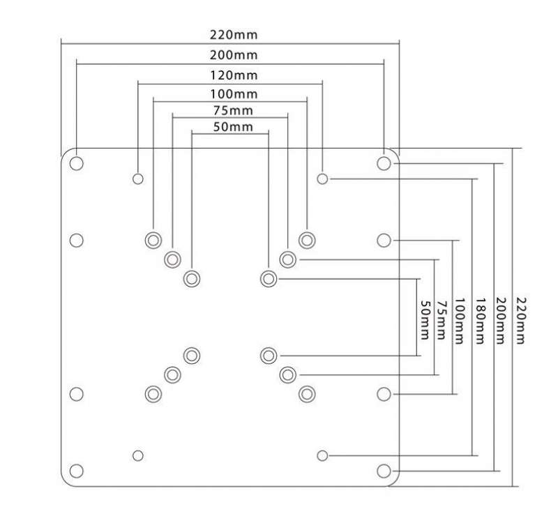 Adattatore Vesa per supporti Tv a parete Goobay da Vesa 50x50