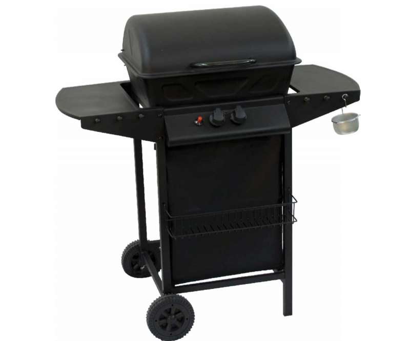 Barbecue a gas 2 fuochi 75x46x102cm Omp