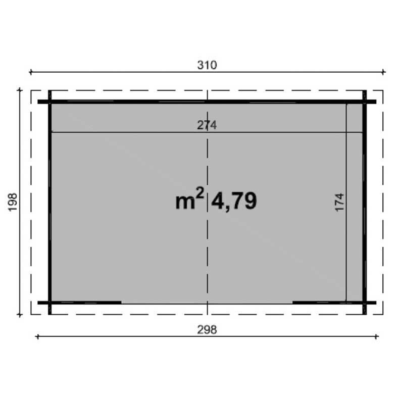 Casetta Da Giardino In Legno Ambra 300x200 cm Losa Legnami