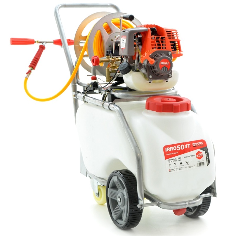 Carriola irroratrice a scoppio 1.2 hp con lancia tubo Burg