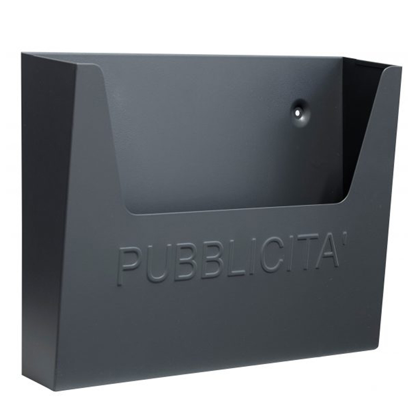 Cassetta postale porta pubblicita grigio antracite 35x25 cm Arregui
