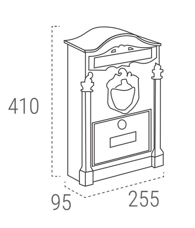 Cassetta postale da esterno in alluminio Residencia Arregui 26x41 cm