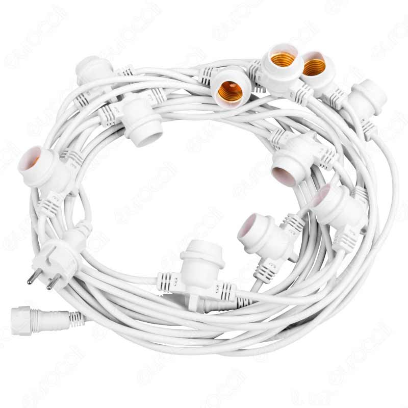 Catena di luci da 10 mt Giuntabile Imperia Bianca e nera